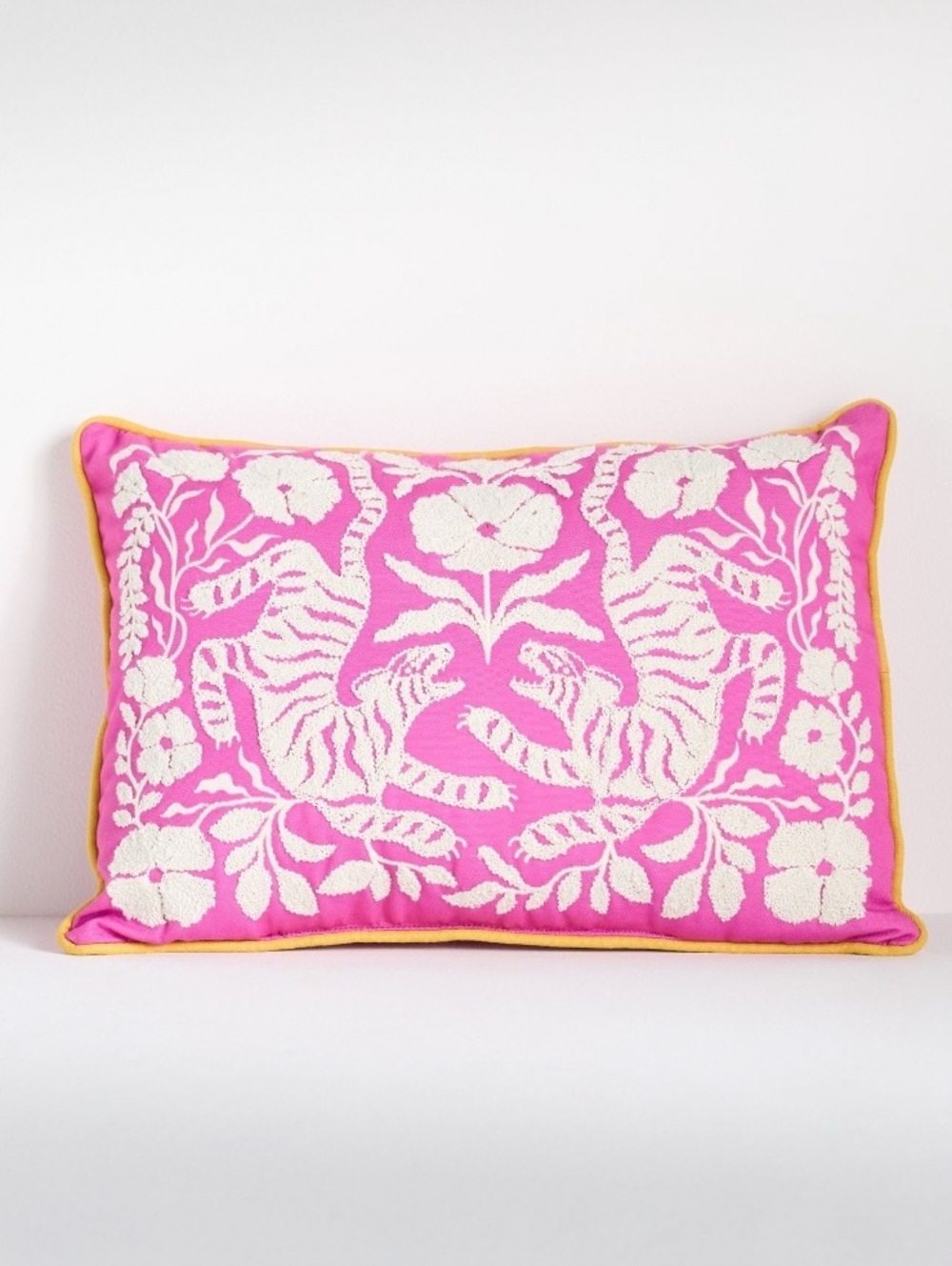 New Anthropologie Embroidered Kenia Indoor Outdoor Pillow